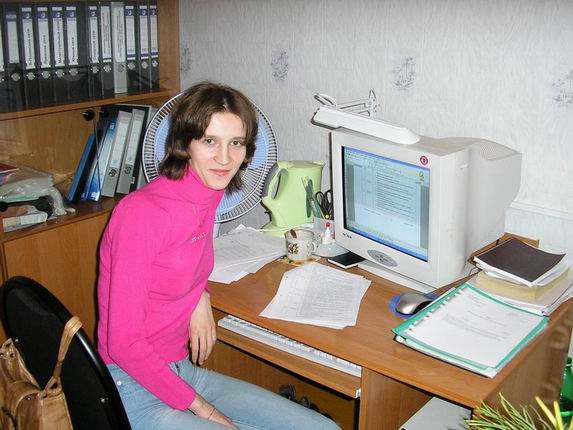 Таня Головина на работе